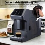 Automatic Espresso Machine With Grinder, 19 Bar Coffee Maker with Self-Cleaning& Touch Control for Latte/Cappuccino/Americano/DIY for Home/Office/Coffee Lovers//Small Cafés - Image 7