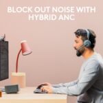 Logitech Zone 950 Premium Noise Canceling Headset with Hybrid ANC, Bluetooth, USB-C, USB-A, Certified for Zoom, Google Meet, Google Voice, and Fast Pair - Graphite - Image 4