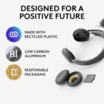 Logitech Zone 950 Premium Noise Canceling Headset with Hybrid ANC, Bluetooth, USB-C, USB-A, Certified for Zoom, Google Meet, Google Voice, and Fast Pair - Graphite - Image 6