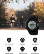 LYMFHCH Men's Digital Watch, Sports Waterproof Military Watches for Men LED Casual Stopwatch Alarm Tactical Army Watch - Image 5