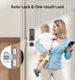 Keyless Entry Door Lock with Handle Set - Built-in WiFi, Fingerprint, App Control & Doorbell, Electronic Keypad Deadbolt with One-Time Code, Auto-Locking, Easy to Install - Image 5