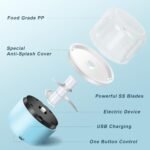 Garlic Chopper, 250ML Portable Electric Garlic Chopper with USB Charging Function, Wireless Food Processor for Chili, Fruit, Meat, Ginger, Onion etc - Image 3