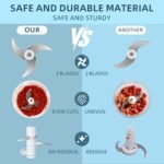 Garlic Chopper, 250ML Portable Electric Garlic Chopper with USB Charging Function, Wireless Food Processor for Chili, Fruit, Meat, Ginger, Onion etc - Image 4