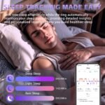 Smart Ring for Men Women, Activity Tracker Fitness Ring with 24/7 Heart Rate, Sleep Monitoring, Step Counter, Calorie Pedometer, No Subscription, for iOS Android (Black 9) - Image 3