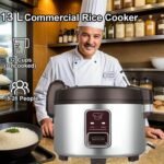 13L Commercial Large Capacity Rice Cooker for Resturant | 60 Cups rice cooked with One-Touch Operation | Auto keep warm for 12h - Image 3