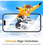 Wiaocit 3 Pack Tempered Glass Screen Protector for iPhone 16 with 3 Pack Camera Lens Protector, 9H Hardness, Bubble Free, Case Friendly - Image 6