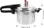 DOITOOL Aluminum Pressure Cooker 16cm/6.3inch Bottom Small Pressure Cooker for Gas Stove Induction for Home Cooking, Silver - Image 4