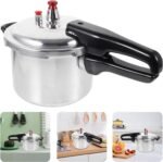 DOITOOL Aluminum Pressure Cooker 16cm/6.3inch Bottom Small Pressure Cooker for Gas Stove Induction for Home Cooking, Silver - Image 8