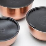 Samma Copper Mixing Bowls Set with Lids - Stainless Steel Interior, Non-Slip Black Silicone Base - Nesting Mixing Bowls for Baking, Cooking & Meal Prep (3-Piece Set) - Image 6