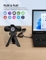 Tewiky 1080P Webcam with Microphone and Rotatable Tripod Wide Angle Camera for Desktop PC or Laptop Computer,Plug and Play, for Zoom/Skype/Teams, Conferencing and Video Calling - Image 5
