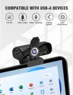 Tewiky 1080P Webcam with Microphone and Rotatable Tripod Wide Angle Camera for Desktop PC or Laptop Computer,Plug and Play, for Zoom/Skype/Teams, Conferencing and Video Calling - Image 6