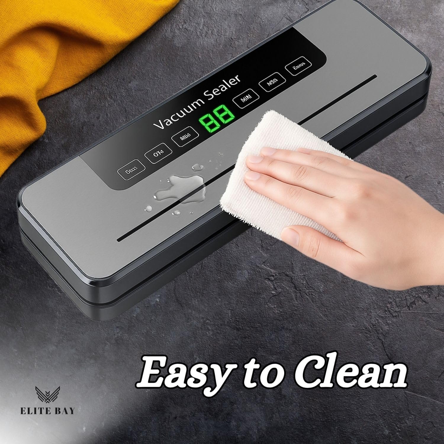 Vacuum Sealer for Food Storage – 120W Power | 30cm Sealing Width | Compact ABS Design | 110V–240V Voltage | Includes 10 BPA-Free Vacuum Bags | For Sous Vide, Meal Prep Food Preservation - Image 5