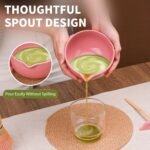 Matcha Whisk Set, 7 Pcs Matcha Kit with Matcha Bowl, Spout, Whisk and Holder, Bamboo Scoop and Stainless Steel Sifter, Japanese Matcha Set for Ceremony, Gift for Matcha Lover - Image 3