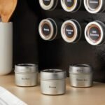 Talented Kitchen Magnetic Spice Jars for Refrigerator - 3 oz, Stainless Steel, Set of 12 - Spice Containers with Labels - Magnetic Travel Containers & Camper Must-Haves - Image 4