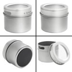 Talented Kitchen Magnetic Spice Jars for Refrigerator - 3 oz, Stainless Steel, Set of 12 - Spice Containers with Labels - Magnetic Travel Containers & Camper Must-Haves - Image 7