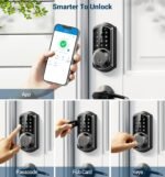 Veise VE06 Smart Deadbolt with App Control, Keyless Entry Smart Lock for Front Door, Electronic Digital Door Lock with Code, Easy Install, Matte Black - Image 3