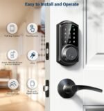 Veise VE06 Smart Deadbolt with App Control, Keyless Entry Smart Lock for Front Door, Electronic Digital Door Lock with Code, Easy Install, Matte Black - Image 5