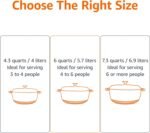 Amazon Basics Enameled Cast Iron Dutch Oven Pot with Lid, Round, Dual Handles, Heavy-Duty, Oven Safe for Stews, Roasting, Baking, 6-Quart, Purple - Image 5