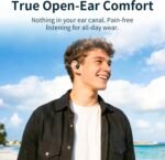 Open Ear Headphones Bluetooth 5.4 Wireless Earbuds with LED Display, Clear Calls, IPX4 Waterproof, 30H Playback Ear Buds for Running Sport Gym, Black - Image 3