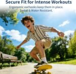 Open Ear Headphones Bluetooth 5.4 Wireless Earbuds with LED Display, Clear Calls, IPX4 Waterproof, 30H Playback Ear Buds for Running Sport Gym, Black - Image 6