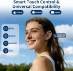 Open Ear Headphones Bluetooth 5.4 Wireless Earbuds with LED Display, Clear Calls, IPX4 Waterproof, 30H Playback Ear Buds for Running Sport Gym, Black - Image 7