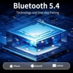 Open Ear Headphones Bluetooth 5.4 Wireless Earbuds with LED Display, Clear Calls, IPX4 Waterproof, 30H Playback Ear Buds for Running Sport Gym, Black - Image 8