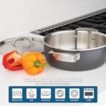 Viking 5-Ply Pots and Pans Set, 10 Piece Hard Anodized Cookware, Stainless Steel Lids, Silver - Image 6