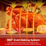 FOHERE Commercial Convection Oven - 50 Qt Large Capacity Electric Oven for Restaurant/Cafe/Food Industry, Black - Image 5