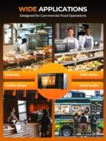 FOHERE Commercial Convection Oven - 50 Qt Large Capacity Electric Oven for Restaurant/Cafe/Food Industry, Black - Image 7