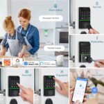 Miko i7 App & WiFi Smart Lock for Front Door - Fingerprint Keyless Entry Door Lock Deadbolt with Key Fob, Keypad, Auto Lock and Doorbell for Front Door, Waterproof & Easy Installation, Black - Image 3