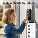 Miko i7 App & WiFi Smart Lock for Front Door - Fingerprint Keyless Entry Door Lock Deadbolt with Key Fob, Keypad, Auto Lock and Doorbell for Front Door, Waterproof & Easy Installation, Black - Image 5