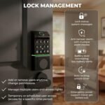 Miko i7 App & WiFi Smart Lock for Front Door - Fingerprint Keyless Entry Door Lock Deadbolt with Key Fob, Keypad, Auto Lock and Doorbell for Front Door, Waterproof & Easy Installation, Black - Image 6