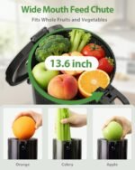 Juicer Machines - Wide Mouth Feed Chute with Self Feeding Hands-Free Design - Cold Press Juicer for Vegetables and Fruits - Juice Extractor Machine High Juice Yield - With Pusher - Image 3