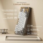 RK ROYAL KLUDGE RK84 RGB Limited Ed, 75% Triple Mode BT5.0/2.4G/USB-C Hot Swappable Mechanical Keyboard, 84 Keys Wireless Gaming Keyboard, RK Yellow Switch, Macchiato White - Image 3