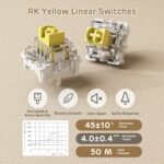 RK ROYAL KLUDGE RK84 RGB Limited Ed, 75% Triple Mode BT5.0/2.4G/USB-C Hot Swappable Mechanical Keyboard, 84 Keys Wireless Gaming Keyboard, RK Yellow Switch, Macchiato White - Image 4