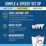Cree Lighting Connected Max Smart Led Bulb Par38 Outdoor Flood Tunable White + Color Changing, 2.4 Ghz, Works with Alexa and Google Home, No Hub Required, Bluetooth + WiFi, 1Pk - Image 3