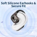 Open Ear Headphones, Bluetooth 5.4 Wireless Earbuds with Smart Digital Display, Powerful Sound,Clear Calls, IPX4 Waterproof, Ultra-Comfort, 30H Playtime for Running Workout Sports, Black - Image 4