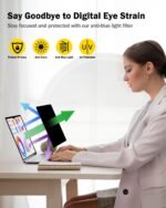 F FORITO 15.6 Inch Laptop Privacy Screen Protector, 360° Anti Peeping and Anti Glare Laptop Privacy Shield Compatible with 15.6" HP/Lenovo/Dell/Acer/ASUS/Thinkpad with 16:9 Aspect Ratio - Image 5