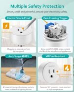 Remote Control Outlet,Remote Light Switch with 15A/1500W and 500 Feet RF Range,No Wiring Needed Smart Plug for Small Electrical Appliance with Anti-Surge 4000V - Image 3