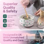 Matcha Whisk Set with Stars - 6 Piece Ceramic Matcha Set with a Bowl, Whisk, Stand, Spoon and Sifter - Designed in the UK - Gift Set - Image 4
