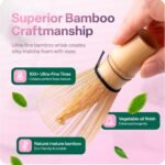 Matcha Whisk Set with Stars - 6 Piece Ceramic Matcha Set with a Bowl, Whisk, Stand, Spoon and Sifter - Designed in the UK - Gift Set - Image 5