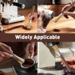 Coffee Grinder Cleaning Brush Set, Espresso Machine Brush Cleaner Tool with Walnut Wood Handle and Natural Bristles for Barista Home Kitchen - Image 4
