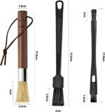 Coffee Grinder Cleaning Brush Set, Espresso Machine Brush Cleaner Tool with Walnut Wood Handle and Natural Bristles for Barista Home Kitchen - Image 7