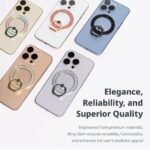 iRing Magnetic Phone Ring Holder for MagSafe, 360° Rotation Finger Grip Stand Compatible with iPhone 17/16/15/14/13/12 – Strong Magnetic Grip, iRing Mag Glam (Black) - Image 4