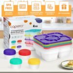 Caperci Original Bento Snack Box Containers for Kids & Adults - Lunchable Food Containers 5 Compartments with 4 Leakproof Small Containers, BPA-Free, Set of 4 (Brights) - Image 5