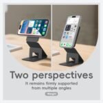 3-in-1 Magnetic Phone Tripod Stand& Selfie Stick for iPhone17 pro max, Compatible with MagSafe, Multi-Angle, Portable, NFC Card Holder/RFID Blocking, Magnetic Ring for Samsung(Light Gray) - Image 5