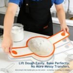 Silicone Bread Sling Oval and Round for Dutch Oven, KITMAL Non Stick Reusable Silicone Baking Mat with Long Handles Sourdough Bread Baking Supplies and Making Tools, Orange - Image 4