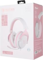 MPOWER Stereo Gaming Headset for PS4, PC, Mobile, Noise Cancelling Over Ear Headphones with Retractable Flexible Mic & Soft Memory Earmuffs for Laptop Mac Games-Angel Edition - Image 5