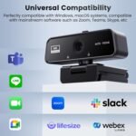 4k Full HD Webcam with Microphone, Auto Light Correction, 360° Rotatable, Built-in Privacy Cover, Plug & Play, Compatible with Windows, Mac, Laptop, Desktop (Zoom, Skype, Teams) - Image 8