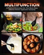 Silicone Cooking Spoons, Great for Scooping Sides and Serving Hearty Stews, BPA-Free Matte Silicone, Wooden Handle Serving Spoon for Nonstick Cooking Surfaces (Black) - Image 4